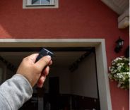 Electric garage door inside