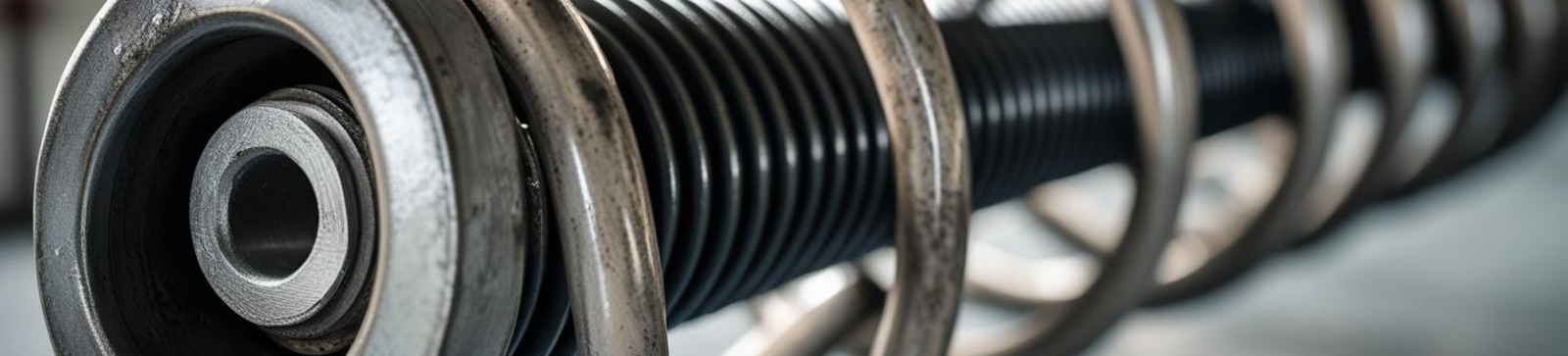 Close-up view of a robust torsion spring for a garage door, demonstrating essential components for smooth lifting and safe operation.